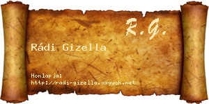 Rádi Gizella névjegykártya