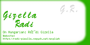 gizella radi business card